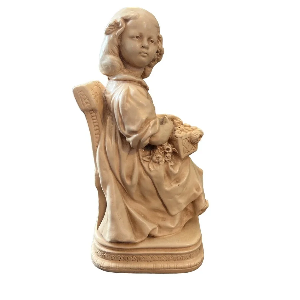 Alexander Backer‎ Co. 1 Victorian Girl Chalk ware Bookend